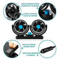 Ventilador 2 en 1 para carro