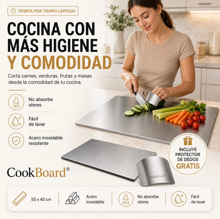 Tabla en Acero para picar CookBoard
